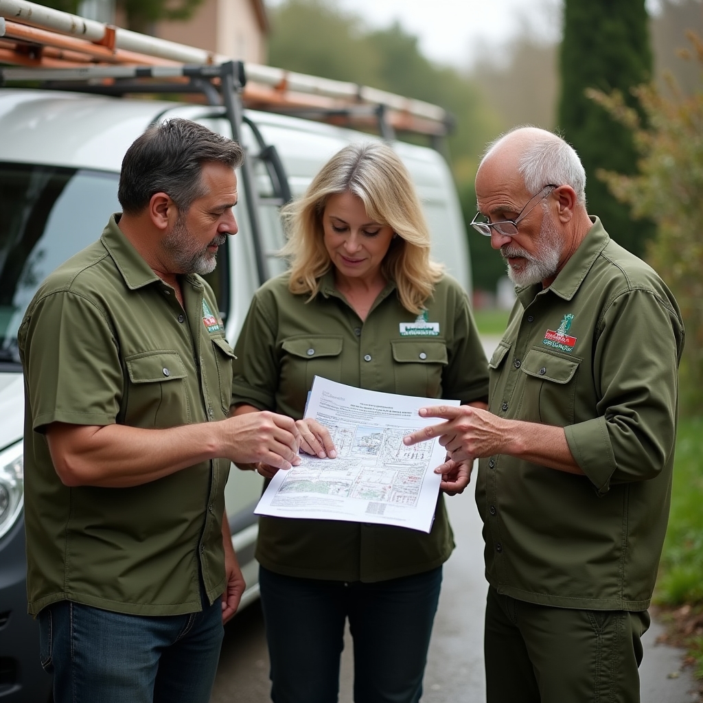 Team Synorvia durante briefing operativo all'aperto